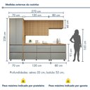 Ver imagem 4 de Cozinha Completa Modulada 5 Peças 8 Portas 6 Gavetas Norten Marrom/Verde/Nature