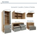 Ver imagem 6 de Cozinha Completa Modulada 5 Peças 8 Portas 6 Gavetas Norten Marrom/Verde/Nature