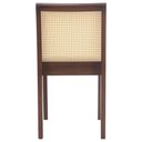 Ver mais imagens de Kit 02 Cadeiras Sala de Jantar Madeira Maciça Steve Tela Rattan Sextavano Linho Cinza/Amêndoa G55 -