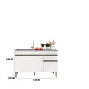 Ver imagem 2 de Kit Balcão de Pia sem Tampo e Aereo 120 Cm 6 Portas 1 Gaveta Madrid - Supremo/supremo/cp-freijó