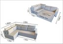 Ver imagem 4 de Sofá de Canto SFC_MA 011 que se Transforma em Sofá Cama de Casal Resistente e Confortável Sarja