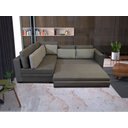 Ver imagem 1 de Sofá de Canto SFC_MA 011 que se Transforma em Sofá Cama de Casal Resistente e Confortável Sarja