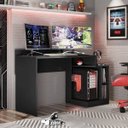 Ver imagem 3 de Conjunto Quarto Solteiro Gamer com Guarda-Roupa e Mesa Gamer 2 Gavetas Espresso Móveis