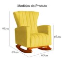Ver imagem 7 de Kit 2 Poltronas Estofada Balanço Melinda Suede Amarelo