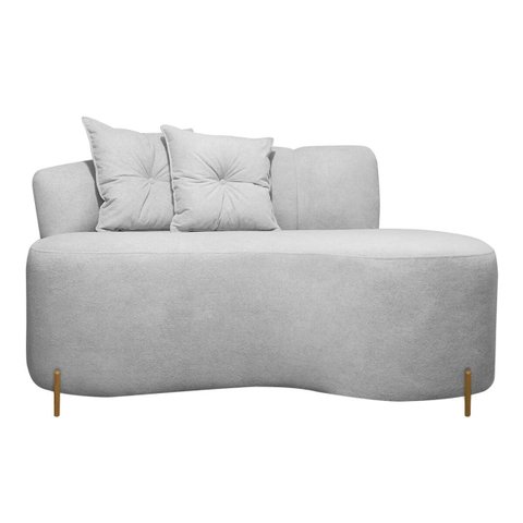 Sofá Orgânico Grécia 2 Lugares 200cm Linho Bouclê Cinza Sofa Store