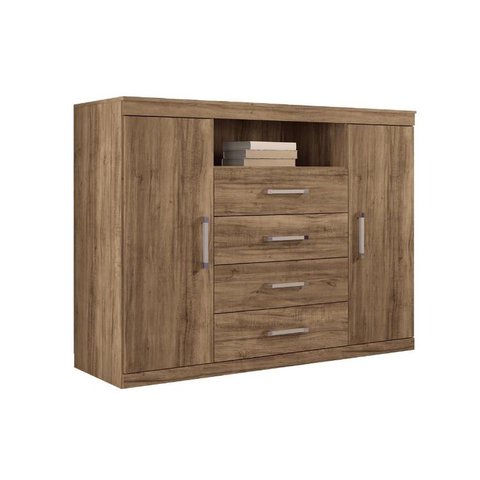 Cômoda Casal Master 2 Portas +1 nicho e 4 Gavetas Atacama - Santos Andirá