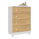 Ver imagem 2 de Cômoda Infantil 65cm com 4 Gavetas Allegra Multimóveis Mp4421 Branco/madeirado