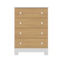 Ver imagem 5 de Cômoda Infantil 65cm com 4 Gavetas Allegra Multimóveis Mp4421 Branco/madeirado