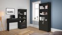Ver imagem 2 de Conjunto Para Escritório 2 Peças com Mesa e Armário Preto Tx Notável Móveis