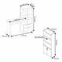 Ver imagem 6 de Conjunto Para Escritório 2 Peças com Mesa e Armário Preto Tx Notável Móveis