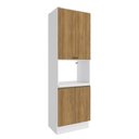Ver imagem 1 de Kit Forno Celeste Kappesberg 100% Mdf 4 Portas Branco/nogueira 70cm