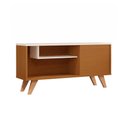 Ver imagem 5 de Rack Bancada para TV Heitor Home Sala Moderna com 1 Porta e Design Funcional - Naturale/Off