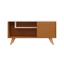 Ver imagem 3 de Rack Bancada para TV Heitor Home Sala Moderna com 1 Porta e Design Funcional - Naturale/Off