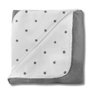 Manta Infantil 0,75x1,00 Velvet Poa Branca/cinza - 1