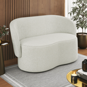 Ver imagem 2 de Sofá Namoradeira 2 Lugares Orgânico Bouclê Luxo – Balaqui Cor:boucle Bege