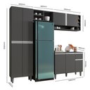 Ver imagem 4 de Cozinha Modulada Vanessa com Balcão Tatiane Cinza sem Tampo - Ajl Móveis