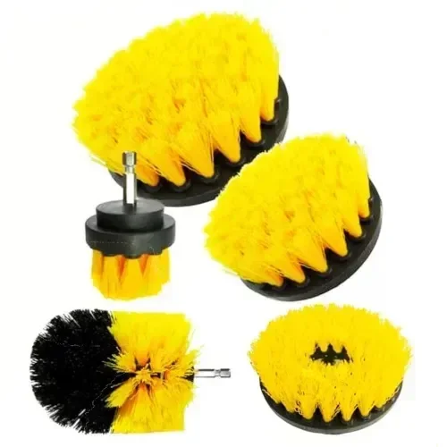 Ver imagem 1 de Kit para Limpeza Pesada 5 Peças Escova Rotativa para Parafusadeira Furadeira