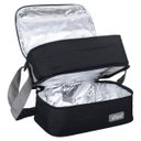 Ver imagem 3 de Bolsa Térmica 2 Andares Feminina Masculina Porta Marmita 403 PGB Preto