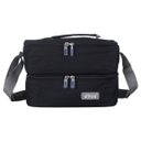 Ver imagem 2 de Bolsa Térmica 2 Andares Feminina Masculina Porta Marmita 403 PGB Preto