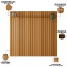 Painel Ripado Madeira para Sala Quarto 274cm Wise B01 Cinamomo - Lyam Decor - 3