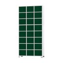 Ver imagem 1 de Armário Roupeiro de Aço 24 Portas para Vestiário Academia Locker Verde Escuro com Chave