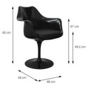 Ver imagem 5 de Conjunto Cadeira com Braço e Almofada e Cadeira Eames Base de Madeira Espresso Móveis