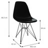 Conjunto Cadeira com Braço e Almofada e Cadeira Eames Base Cromada Espresso Móveis - 7