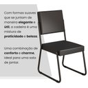 Ver imagem 6 de Kit 6 Cadeiraspara Sala de Jantar Napoli Cinza/Preto