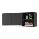 Ver imagem 1 de Armário De Cozinha Aéreo 150 Cm 2 Portas Preto/branco