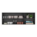 Ver imagem 3 de Armário De Cozinha Aéreo 150 Cm 2 Portas Preto/branco