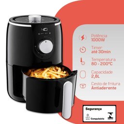 Fritadeira Elétrica Airfryer Hq 2,8 Litros Preto Hf 2055 - 220v - 2