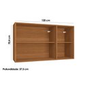 Ver imagem 3 de Armário Aéreo Cozinha Modulado Ciela R646 C/ 3 Portas 120cm Canela/azul - Kappesberg