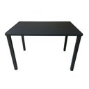 Ver imagem 1 de Mesa Tampo Ripado Retangular 1.20x0.80m Alumínio Preto
