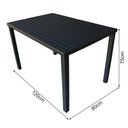 Ver imagem 2 de Mesa Tampo Ripado Retangular 1.20x0.80m Alumínio Preto