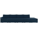 Ver imagem 6 de Sofá Ilha Modulado Milos 392cm Puff Lateral Veludo Azul Marinho G33 - Gran Belo