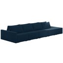 Ver imagem 2 de Sofá Ilha Modulado Milos 392cm Puff Lateral Veludo Azul Marinho G33 - Gran Belo