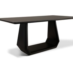 Mesa De Jantar 8 Lugares Dubai 220cm X 105cm  Tampo com Vidro Preto - 2
