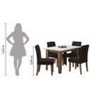 Ver imagem 6 de Conjunto de Mesa Sala de Jantar Miami com 4 Cadeiras Trieste Suede 1,20m Cedro/off/ Chocolate Dobuê