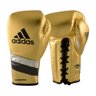 Luvas de boxe e kickboxing adidas Adi-Speed 500 Pro Lace em Couro - Dourado - 12 Oz - 1