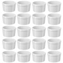 Ver imagem 1 de Jogo 20 Ramekins Brancos Canelados 150ml Tigelas Bowls 7,9cm Uno Coza em Polipropileno