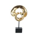 Ver imagem 1 de Escultura Abstrata em Polirresina Dourado Mart