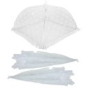 Ver imagem 4 de Kit 3 Protetor Mosquiteiro Malha Tule Dobrável Renda Prime 40cm X 40cm - Tuut