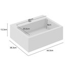 Ver mais imagens de Conjunto Banheiro Gabinete 60cm Com Cuba E Espelho Nice B06 Nogal Noce Amêndoa - Lyam Decor