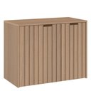 Ver imagem 3 de Conjunto Banheiro Gabinete 60cm Com Cuba E Espelho Nice B06 Nogal Noce Amêndoa - Lyam Decor