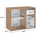 Ver imagem 7 de Conjunto Banheiro Gabinete 60cm Com Cuba E Espelho Nice B06 Nogal Noce Amêndoa - Lyam Decor