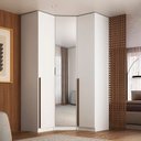 Ver imagem 1 de Guarda-roupa de Canto 100% MDF com Espelho 3 Portas Altezza