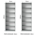 Ver imagem 4 de Kit Madesa com 2 Estantes Livreiro 6908 - Cinza