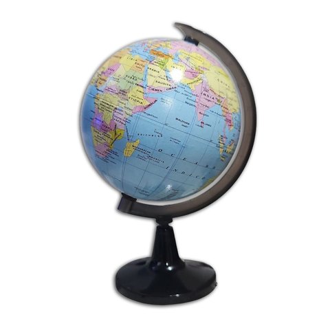 Globo Terrestre de Mesa Politico Giratório Português 14,2cm