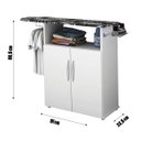 Ver imagem 4 de Balcão Armário com Tábua de Passar Roupa Embutida Branco 2 Portas