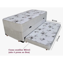 Bicama Box com Bau com Auxiliar Estilo Beliche Reforçada - 2